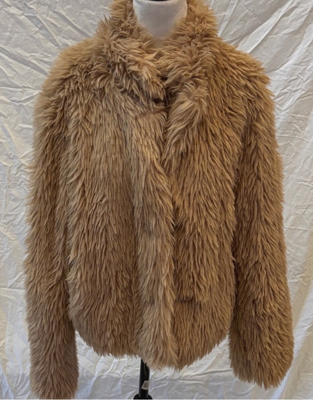 Faux Fur Brown Jacket - Women’s Cozy Shag Coat